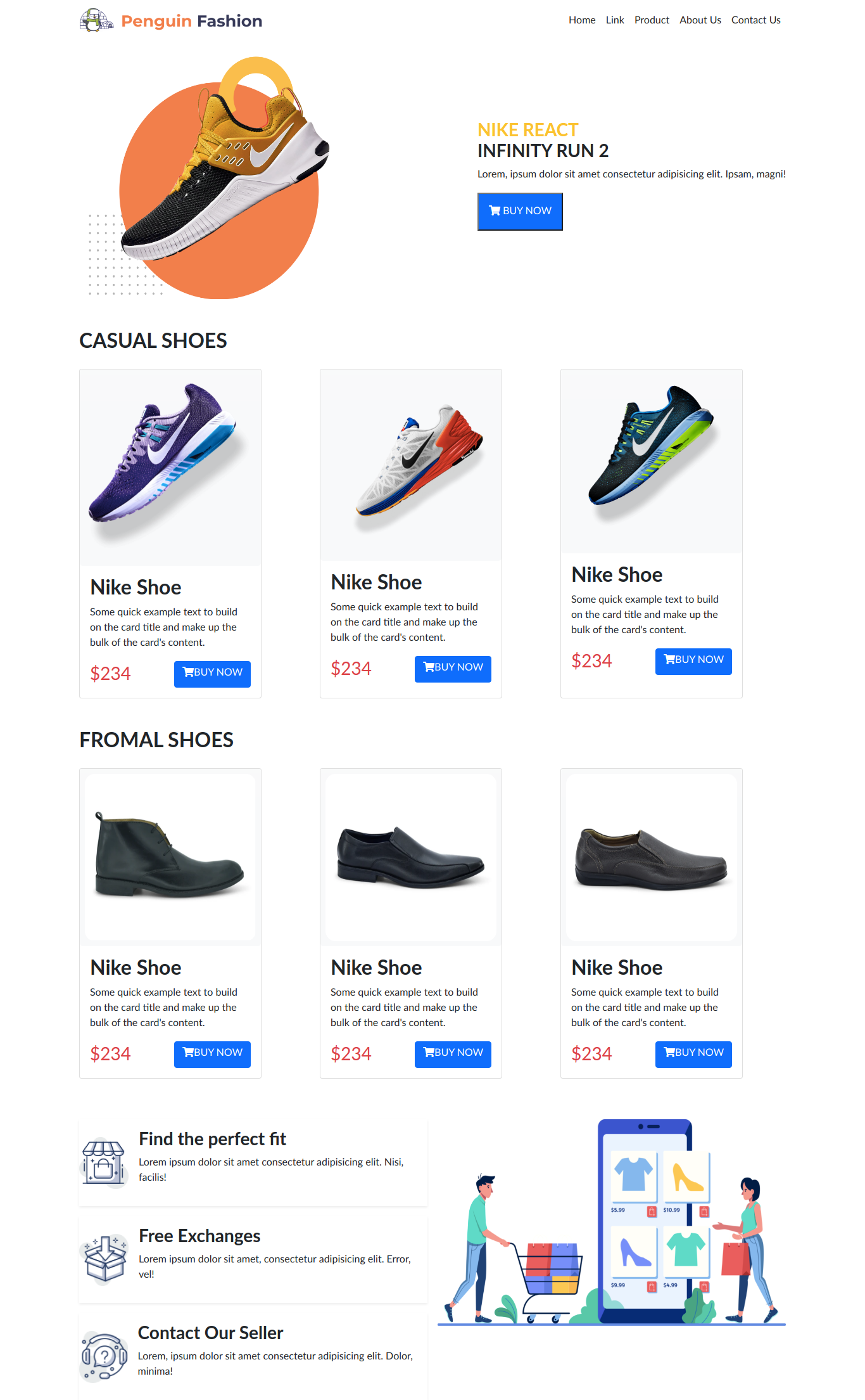  An e-commerce site sample design